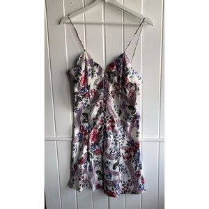 Victoria's Secret Vintage Gold Label Floral Scallop Button Chemise Slip M